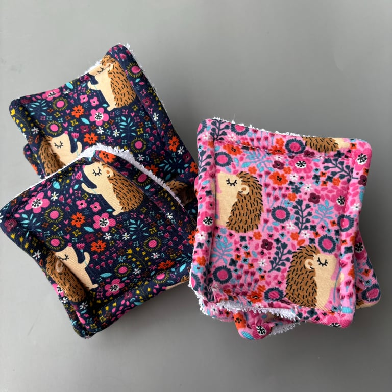 Reusable cotton pads. Zero waste makeup remover pads. Eco friendly soft face pad