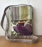 Purple and Green Floral, Small Crossbody Bag 