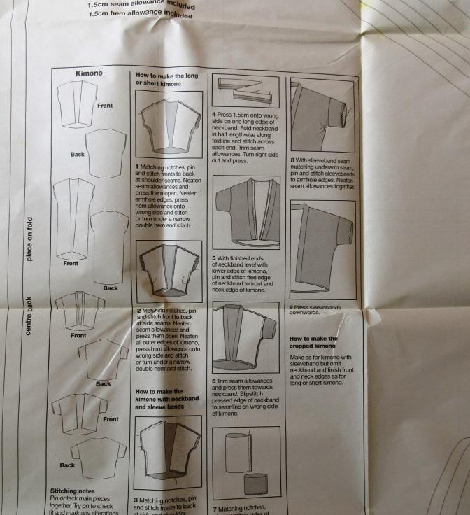 A multi-size sewing pattern for a woman's kimon... - Folksy
