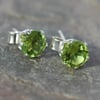 Sterling silver Stud Earrings with Peridot