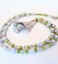 Hand-knotted sea-worn shell crystal bead necklace  - Image 2
