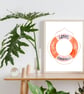 Love Cornwall Lifebuoy Ring A4 Art Print - Image 4