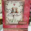 I love you cute mice kissing valentines or anniversay card