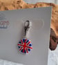 Beaded Union Jack Keyring Charm - Image 2