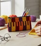 Geometric Kente Tools Case (Purple, Yellow, Red) 