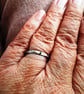 Emerald Ring Sterling Silver size N , Hallmarked decorative band ring - Image 3