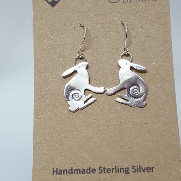 Silver Hare Earrings