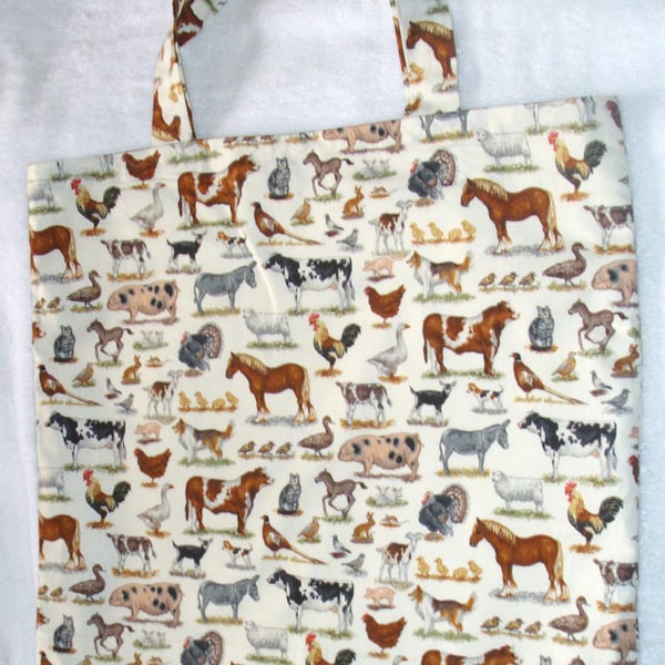 On the Farm cloth shopping bag , Tote bag