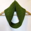 Cowl Infinity Scarf in Olive Green Alpaca Wool