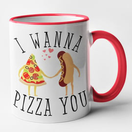 I Wanna Pizza You Mug Valentines Anniversary Cute Novelty Gift Food Pun