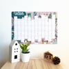 Houseplants 2025 Printed Wall Planner Calendar A3 size