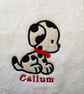 Personalised White cotton hooded baby towel with ears - Image 3