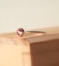 Tourmaline Pink Silver Stacking Ring, October Birthstone Ring - Image 1