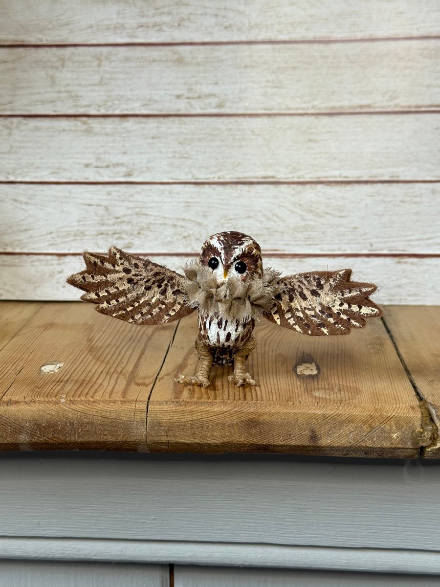 Spun Cotton Miniature Tawny Owl