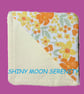 Orange & Lemon Flowers on White background, Corner Bookmark