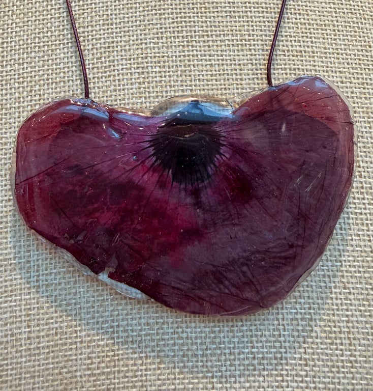 Poppy petal necklace 