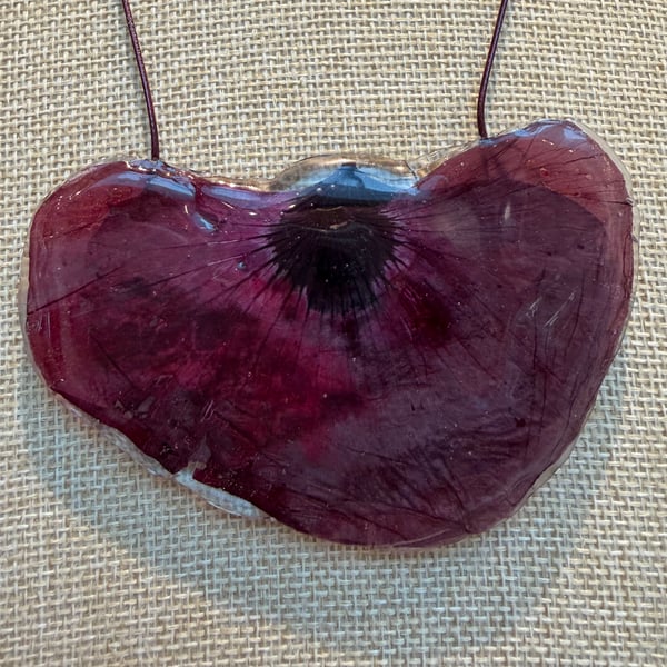 Poppy petal necklace 