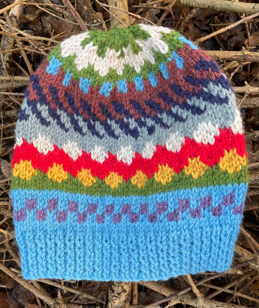 Hand knitted Wool & Alpaca hat (code 2A)