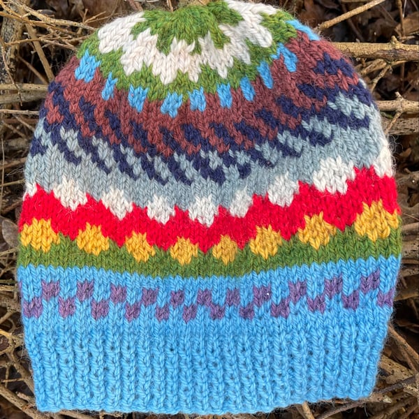 Hand knitted Wool & Alpaca hat (code 2A)