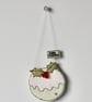'Happy Christmas Pudding' - Handmade Decoration - Image 2