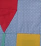 Patchwork cushion cover with tulip design. Unusual quirky cushion - Image 2