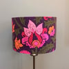 Groovy 70s Pink , Orange and Purple Pandora  VIntage fabric Lampshade Option