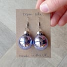 Shiny Lilac Bauble Earrings