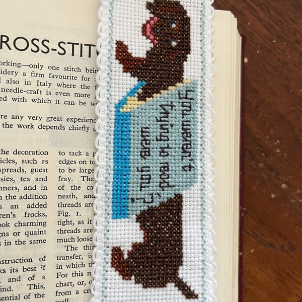 Dachshund Bookmark Counted Cross Stitch Kit