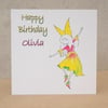  Personalised Name Fairy Birthday Card (Ecofriendly)