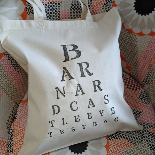 Hand printed eco cotton tote bag