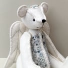 Angel collectable artist bear, one of a kind handmade keepsake memory bear