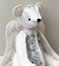 Angel collectable artist bear, one of a kind handmade keepsake memory bear