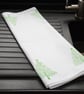 Christmas Tea Towel Hand Block Printed - Green Christmas Trees