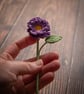Purple Aster Crochet Bookmark - Twilight Purple - Image 5