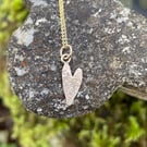 gold heart pendant and chain 9ct gold necklace