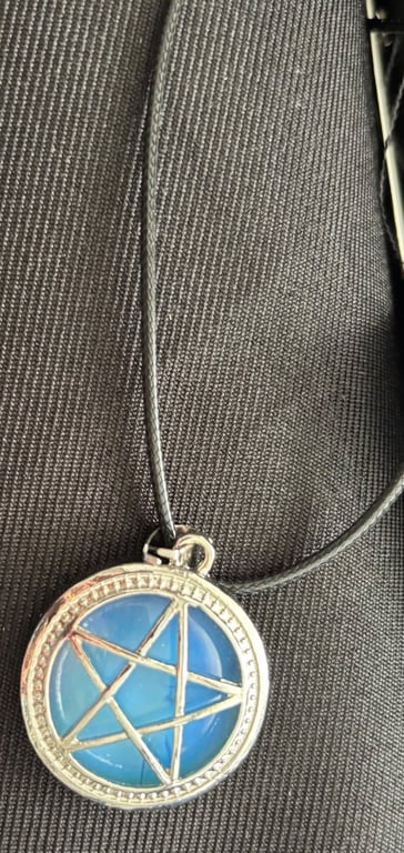 Handmade pentagram pendant. Last one remaining. Gothic, boho look. 