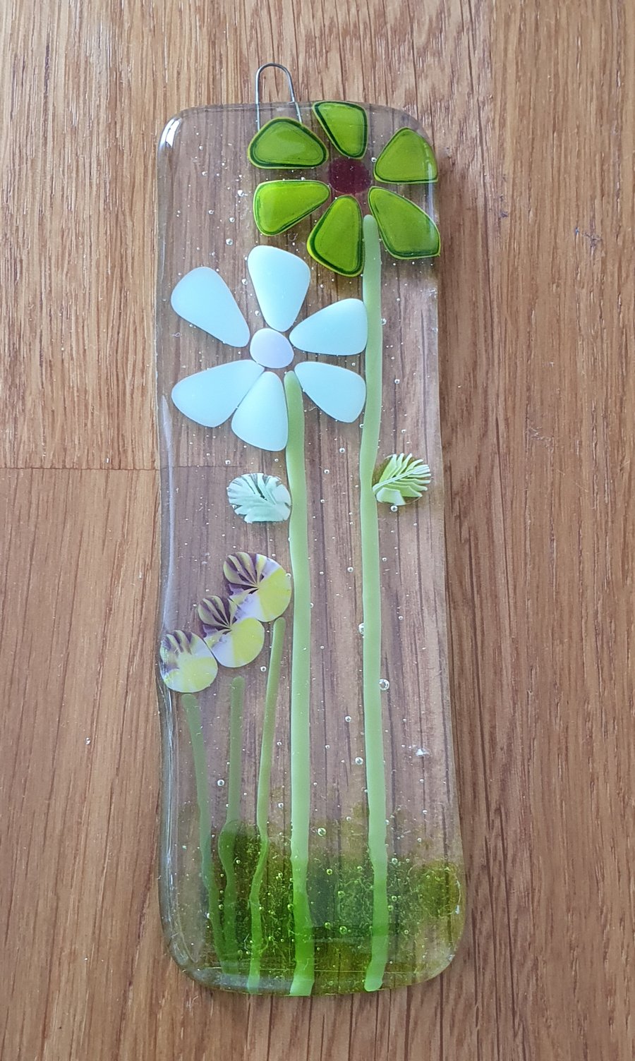 Fused Glass Flower Sun Catcher