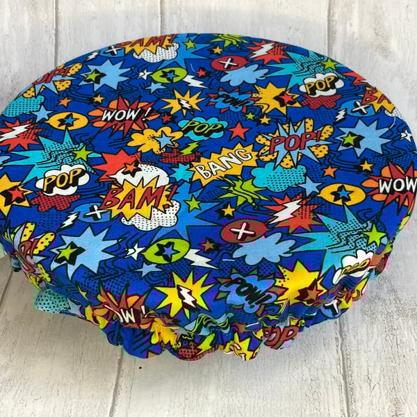 One large reusable bowl cover to fit a mixing bowl. Pop, Bam, Wow!