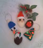 Set of 5 Christmas Tree Decorations, Christmas, Knitted Tree Decorations, Bauble - Image 7
