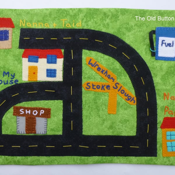 Child's drawing fabric picture - nursery decor, gift for mum or grandma