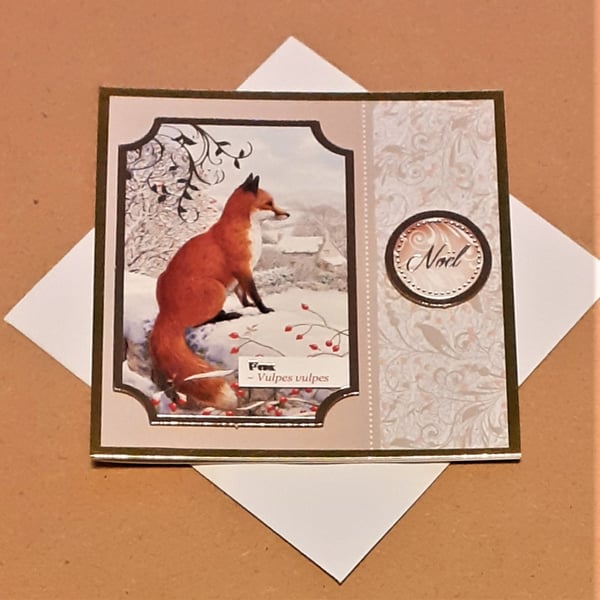 Red Fox Mini Christmas Card