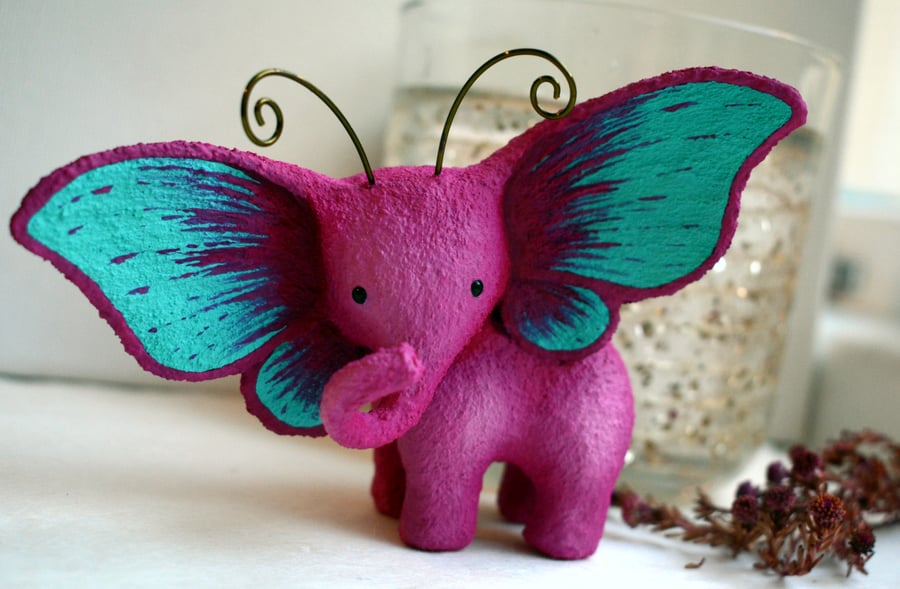 PRE-ORDER - 2-3 weeks! Pink and Blue Elephant Butterfly