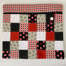 Quilted patchwork project bag for cross stitch, embroidery, ipad 