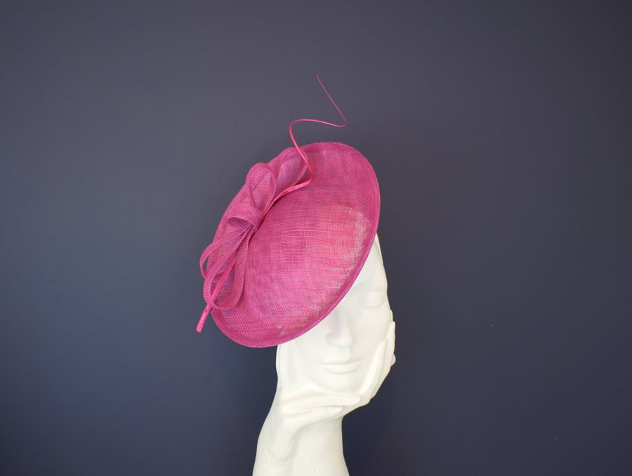 Pink Womens Fascinator Hat for Weddings and Races