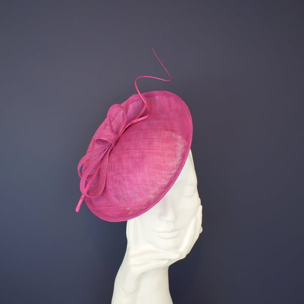 Pink Womens Fascinator Hat for Weddings and Races