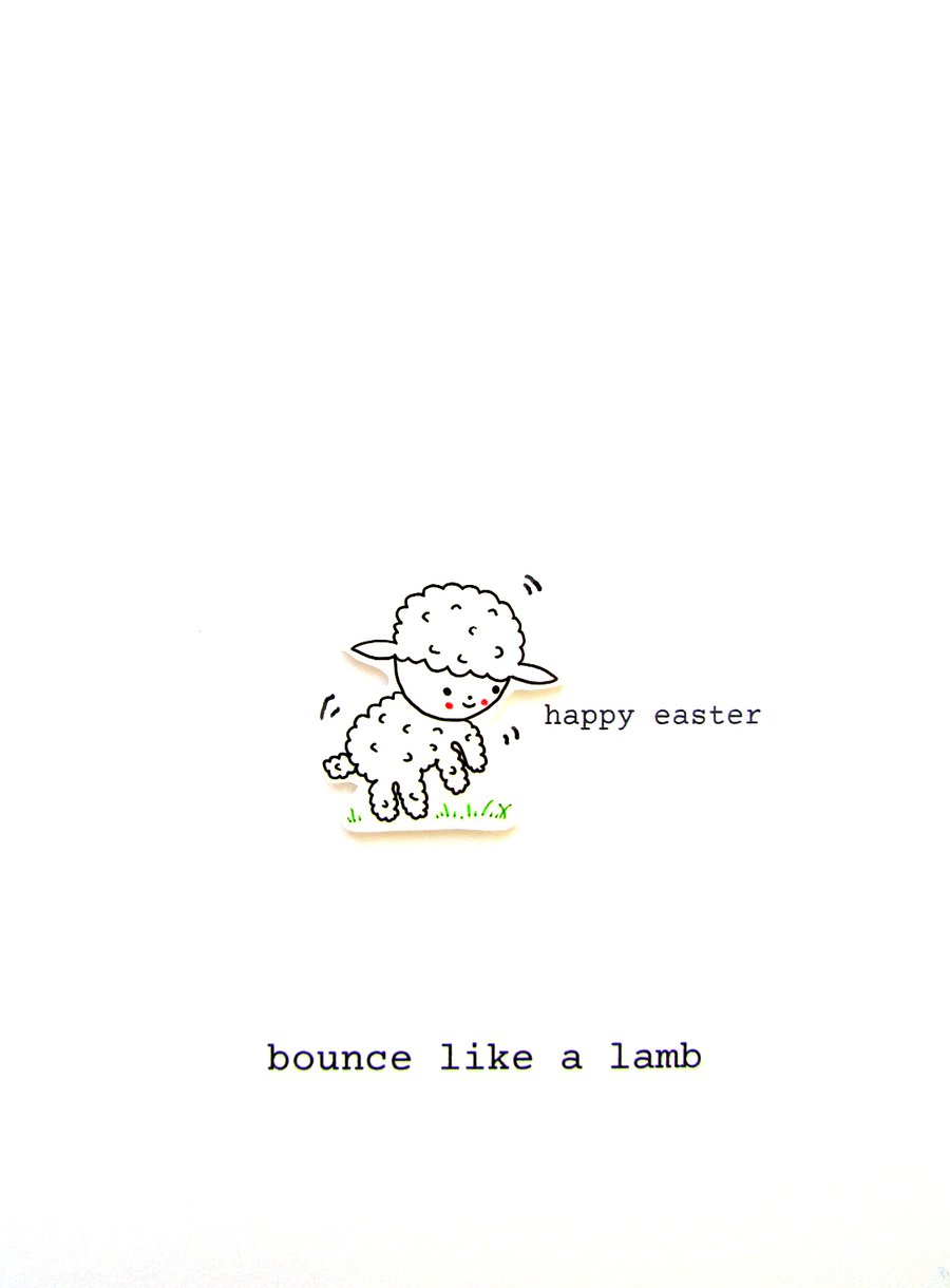 easter card - bounce like a lamb