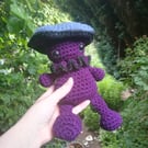 Amigurumi Crochet Mushroom Sprite "Deadly Nightshade" 