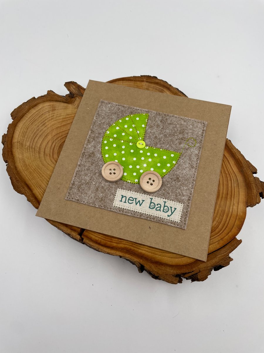 New baby appliqué card