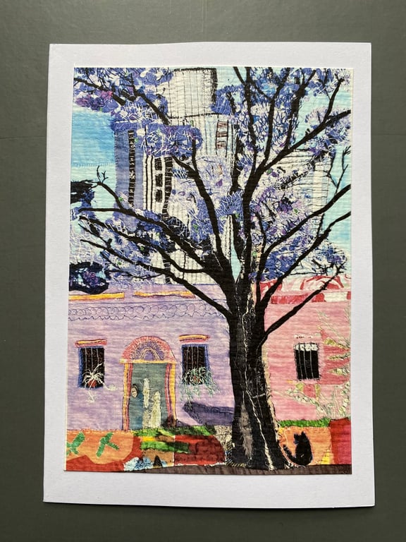 Jacaranda Tree, Art print any occasion card 