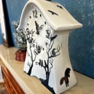 The Fox and the Crow Porcelain Clock